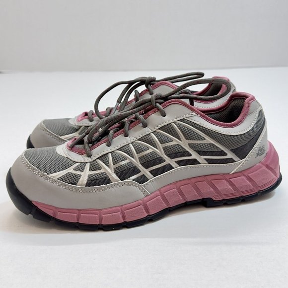 Ergo Cat Caterpillar Steel Toe Comfort Sneaker Shoes Women's 9 Pink Gray Flex - Picture 4 of 15